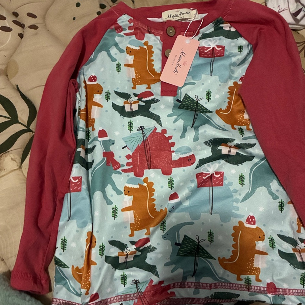 Dinosaur Print Long Sleeve Shirt